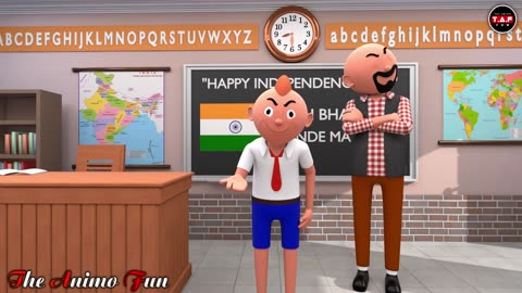 SCHOOL WALA 15TH AUGUST _ Funny Comedy Video _ Desi Comedy _ Cartoon Comedy _ The Animo Fun-