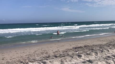 Relaxing on the Beach at Delray Beach, FL on 14-FEB-21