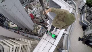 Hoverboard on High Rise