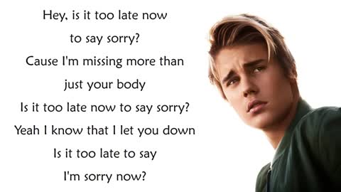 Justin Bieber - Sorry (Lyrics)