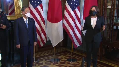 Kamala Harris - Not Joe Biden - Welcomes Japan PM to the White House