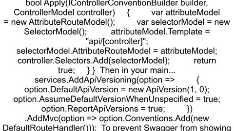 How to set default versioning in ASPNET Core 6 Web API for my scenario