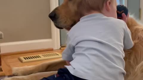 Child and dog🥰🥰😍