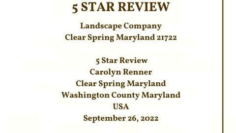 Shrub Trimming Clear Spring Maryland 5 Star Video Review