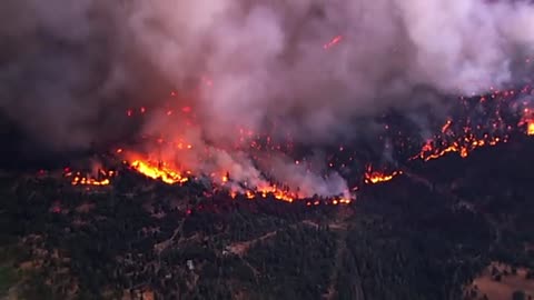 Large-scale fire in California