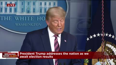 "We Have So Much Proof" - President Trump Addresses the Nation on the Election