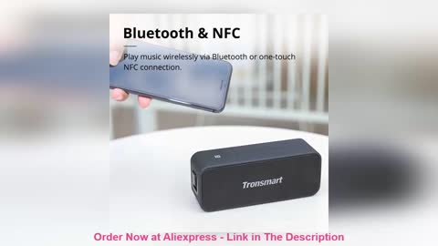 ☄️ Tronsmart T2 Plus Bluetooth 5.0 Speaker 20W Portable Speaker 24H Column IPX7 Soundbar with NFC