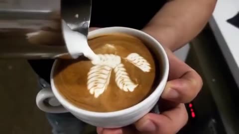 The Most Satysfying Cappuccino Latte Art Skills