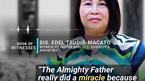 Book of Witnesses | The Anointing of Pastor Apollo C. Quiboloy | Sis. Edel Trudis-Macato