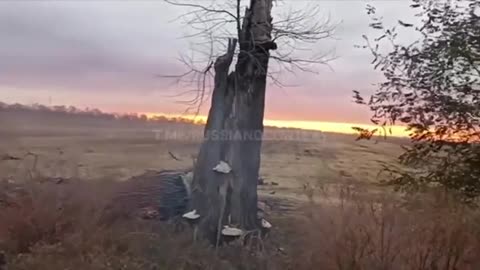 Fall of 2023. RU BM-21 Grad explodes in a massive fireball. Aftermath footage shown