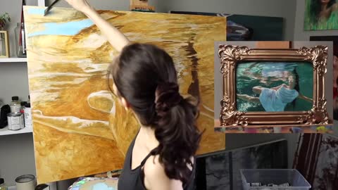 I painted myself underwater (it took 4 months) | Oil Painting Time Lapse | Realistic Water