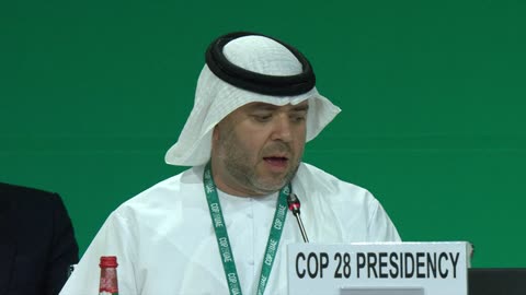 Activist crashes COP28 event demanding an end to fossil fuels