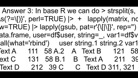 Make new rows and columns in a data frame by parsing a string in a specific column