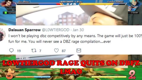 LowTierGod rage quits on dbfz [Low Tier Bitch Reupload]