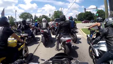 Truck Road Rage Attempt to Wipe Out Bikers - Additional Angle