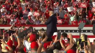 Trump ends his rally by dancing to YMCA