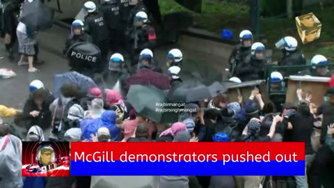 McGill demonstrators pushed out