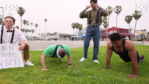 Nerds Challenge Bodybuilders at Muscle Beach Ft. Chris Heria