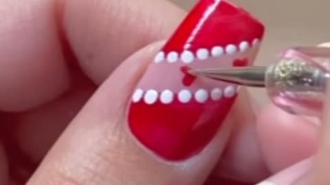 Easy heart nail art design