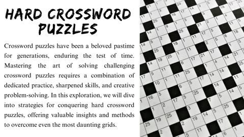 Hard Crossword Puzzles from I Love Crosswords