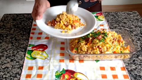 ARROZ TEMPERADO COM CALABRESA PARA INICIANTES ( RECEITAS