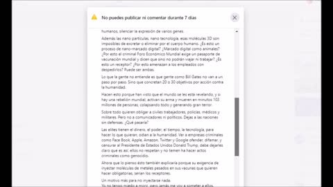 Censura en FB 22-02-13 por una publicación vieja