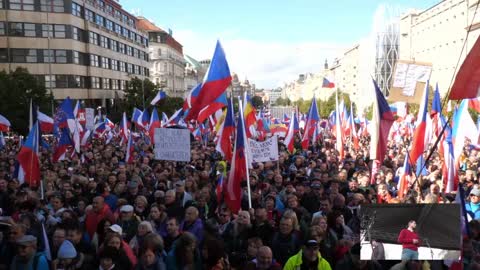 Demonstrace Česká republika na 1.místě Praha 28.9.2022