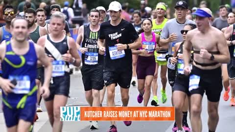 Ashton Kutcher Finishes NYC Marathon, Exceeds Fundraising Goal