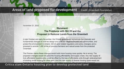 Coalition slams plan to build housing in Ontario’s Greenbelt