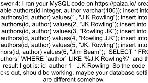 MySQL Search Where String Contains