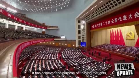 LEADERS OF THE COMMUNIST PARTY KNOWED ON THE PRO-DEMOCRACY IN THE MIDDLE OF THE CCP CONGRESS MEETING