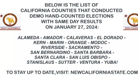 New California State Demo Election Success!