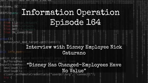 IO Episode 164 - Disney Employee Nick Caturano On Woke Propaganda