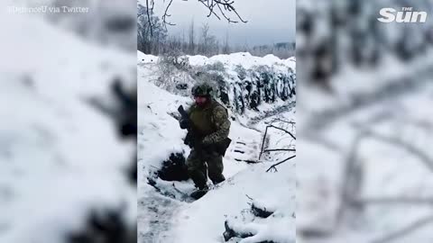 Ukrainian forces continue counter offensive in winter snow