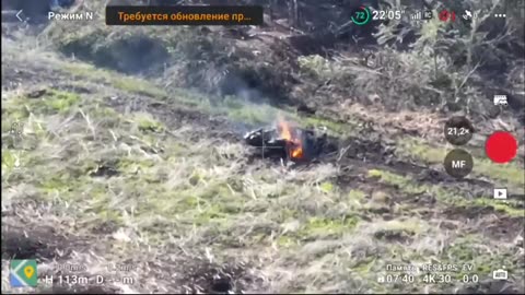 Russian soldiers on a motorcycle gets ambushed with M2 Browning .50 cal