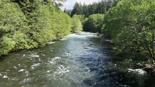 GORGEOUS & RAGING North Santiam River from the SE Bridge Circumnavigating Detroit Lake | Oregon | 4K