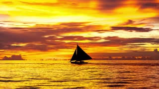 Beautiful Sunset At Boracay Beach Philippines Free To Use Loop Video (No Copyright)