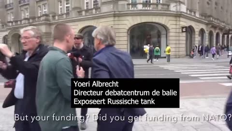 Joeri Albrecht, organizátora výstavy tanku T-72 ruských ozbrojených síl v Amsterdame