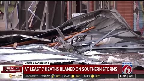 At least 7 dead as severe winds, tornadoes hammer US South