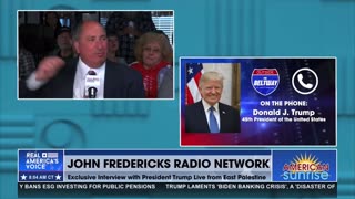 President Trump calls into the John Frederick show while he’s in East Palestine, Ohio