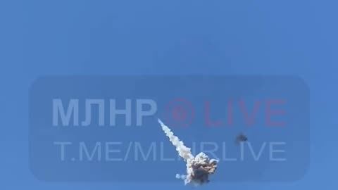 Detonation of a downed Ukrainian SCALP/Storm Shadow cruise missile over the suburbs of Luhansk.