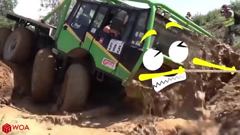 Off Road Truck Mud Race | Extrem off road 8X8 Truck Tatra - Woa Doodles Funny Videos