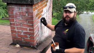 Removing brick efflorescence with nano-face coating