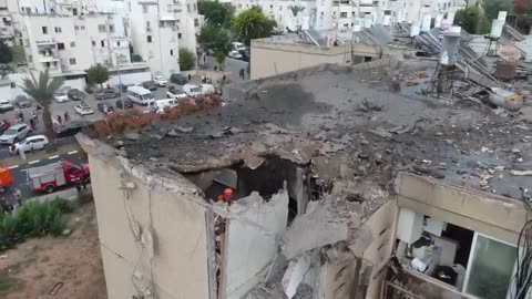 A direct hit to a house in Tel Aviv from a Hamas missile