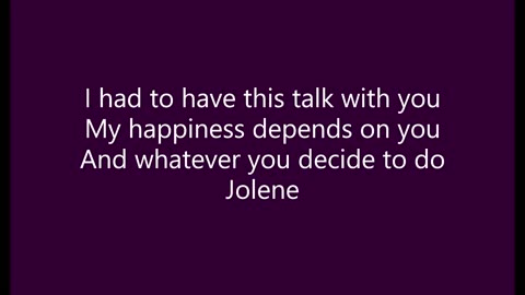 Jolene - Dolly Parton (lyrics)