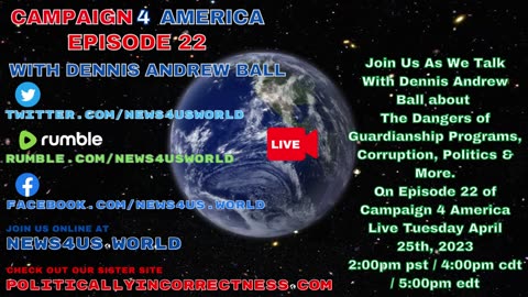 CAMPAIGN 4 AMERICA Ep 22 With Dennis Andrew Ball - The Dangers of Guardianship Programs
