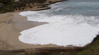 Waves crushing 🌊 | white foam | Rough sea