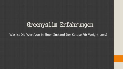 Was Ist Die Relevanz Von In Einen Zustand Der Ketose Für Fettverbrennung?