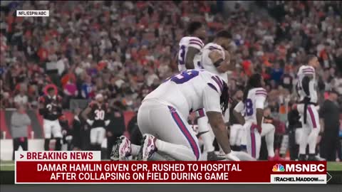 Terrifying football moment as Bills' Hamlin collapses after tackle