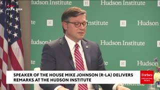 Speaker Mike Johnson Addresses The Hudson Institute About 'Threats To The US-Led World Order'